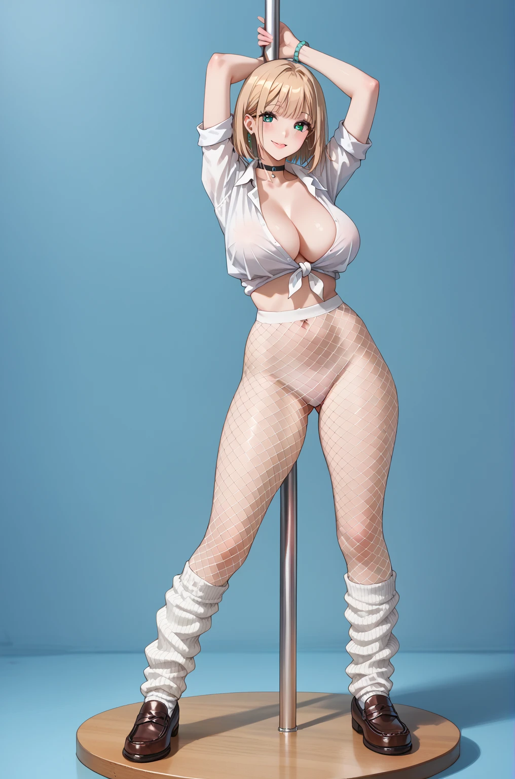 (best quality, hight resolution, Ultra-detail, realisti:1.37),(art station)Sexual atmosphere,fully nacked, stripper, dancing ,visible pubes,  seductive smile, lustfull,bare breasts, blonde hair, big tits, visible aerola , perfect ,, blue eyes, , Girl, flush, , sweating, wet skin, Drops of water all over the body, naked tits, wide hips, tight ass, sichtbarer Warzenhof, Big Areola, Water drops on the skin, sexy Pose, Red lips,