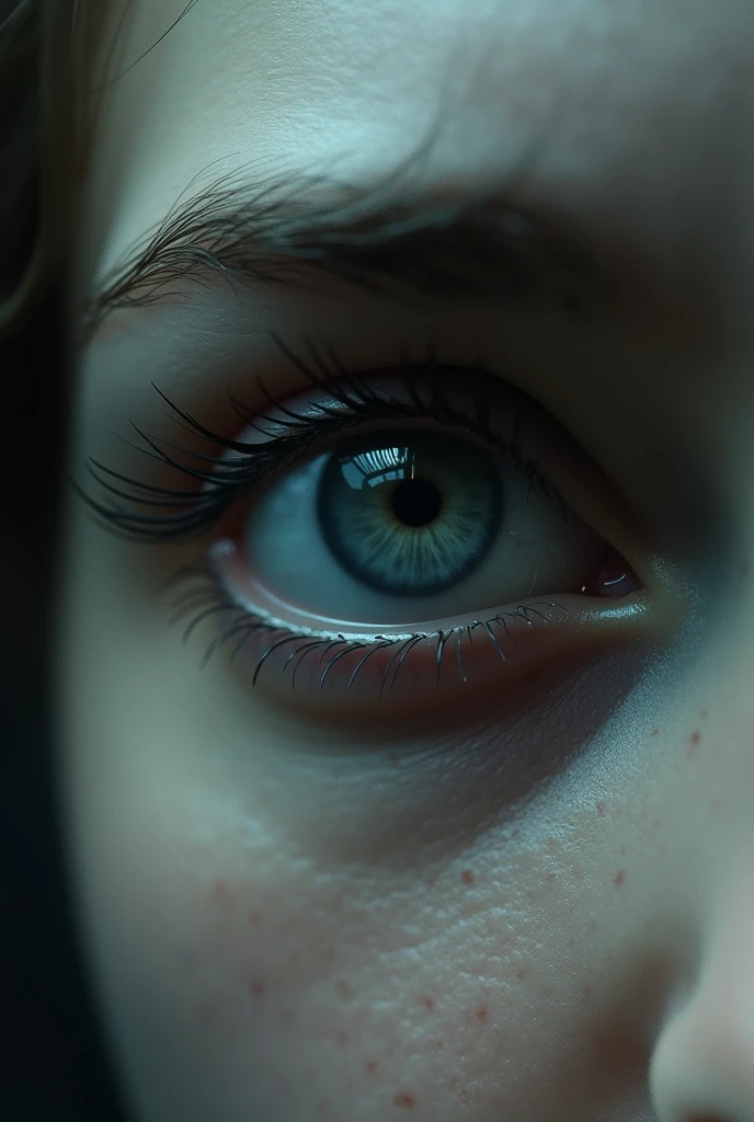 Close-up of the student's eyebrows. They are gradually turning black and starting to smoke.]