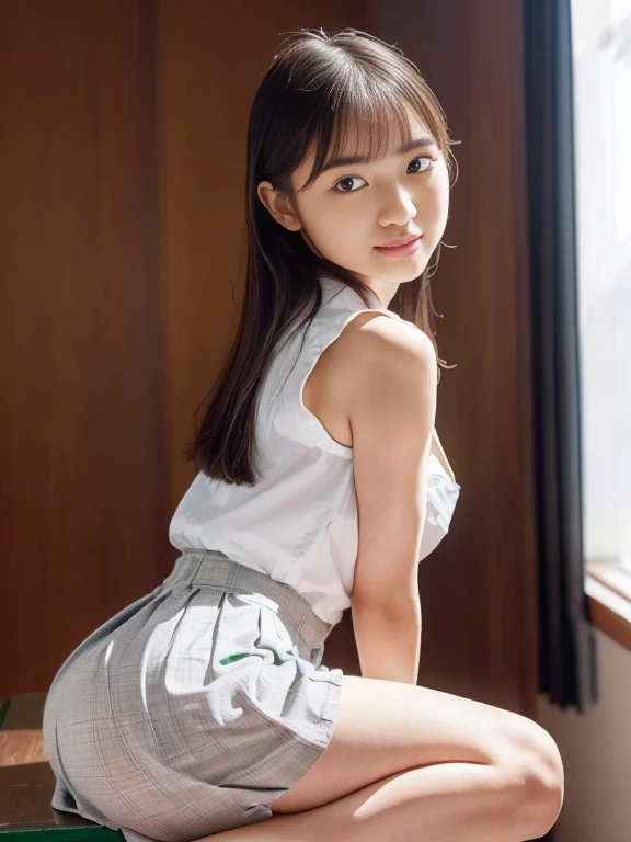 (White nurse uniform, No bra, Black Stockings:1.5),

((Age 25, Elegant beautiful nurse, Sexy body, Naughty older sister:1.4)),
((Looking forward:1.3)),
((She looks like she wants to be kissed.:1.2)),

((I love you?, I want to kiss you?, I want to fuck you?1.2)),
((I&#39;m going to bed tonight so look forward to it:1.2)),

((Hospital Nurse's Station, Foliage plant, Morning time:1.2)), 

Eye focus, Narrow shoulders, Beautiful clavicle, Long, slender legs, The back of the hand is beautiful and feminine, 
Slender figure, A soft belly, Thin waist, 
Ultra detailed face, Ultra detailed breasts, Ultra-detailed skin, Fair skin, Glossy Skin, 

Ultra-detailed lips, Fuller lips, Glossy pink lips, Flushed Cheeks, White teeth, 
Beautiful actress&#39;s languid make-up, Pink lipstick, 
Dark Brown Hair, Delicate soft hair, 
(Put your hair up, Medium Short Hair, ponytail:1.2), (Blunt bangs:1.2), 
(Stylish looking earrings,necklace:1.2), 
