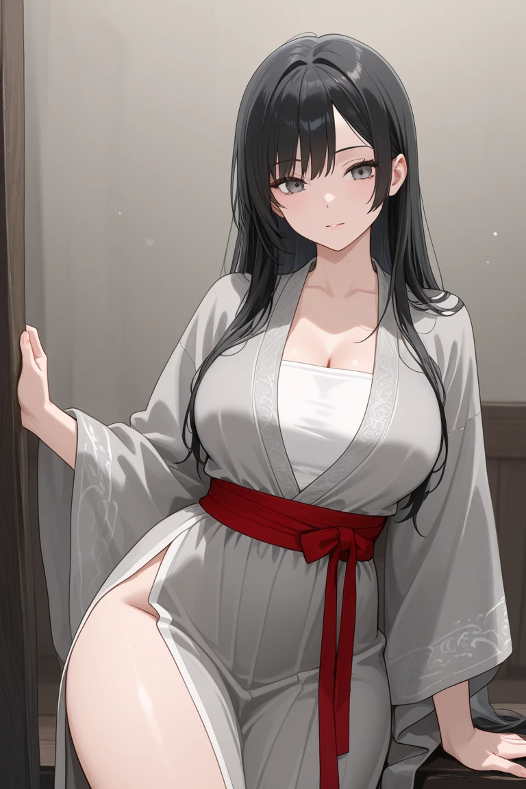 standing,photo session
,(((rinko_iori)),(((narrow waist))),(large breasts),(skiny body),(mature lady), (droopy eyes),(low ponytail hairstyle),(very long ponytail hairstyle),
,(long back hair),smile,((bathrobe)),naked,
  (cheeks flushed, open mouth)),in filmstudio,
{{{masterpiece}}}, {{{best quality}}}, {{ultra-detailed}}, {illustration}, {{an extremely delicate and beautiful}}, sharp focus,depth of field , cinematic,best quality, high resolution,Kyoto Style,

