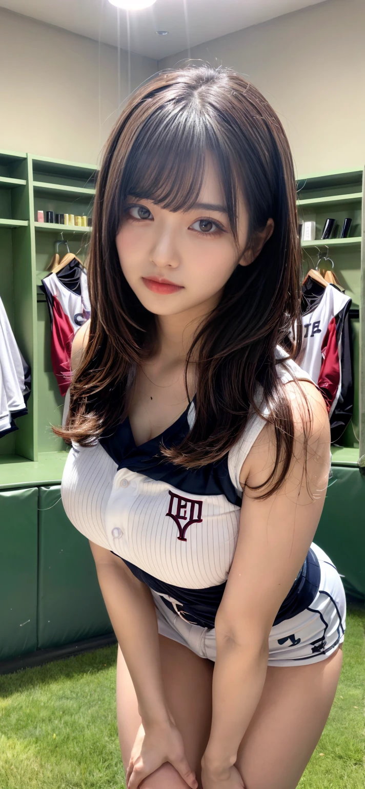 highest quality, shape, Very detailed, finely, High resolution, 8k wallpaper, Perfect dynamic shape, Beautiful and detailed, Summer clothes,Medium Hair,Natural color lip,smile,20-year-old girl、Midnight、Beautiful and elaborate face、Perfect and beautiful face、Slim face and figure,spread your arms wide,Big eyes,Take a photo with your face raised from below your knees、Small face、Beautifully detailed face、Perfect and beautiful double eyelids、Big cleavage、Long, slender legs、One Woman、gravure、Watching the audience、full body、Looking into the distance、Sportswear、Holding a basketball、Cheerleader