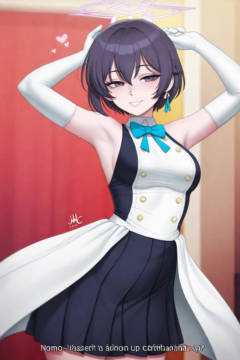 pantyhose, strapless leotard, bunny ears headband, bowtie, wrist cuffs, bunny tail, beautiful face, smiling, highly detailed, HD