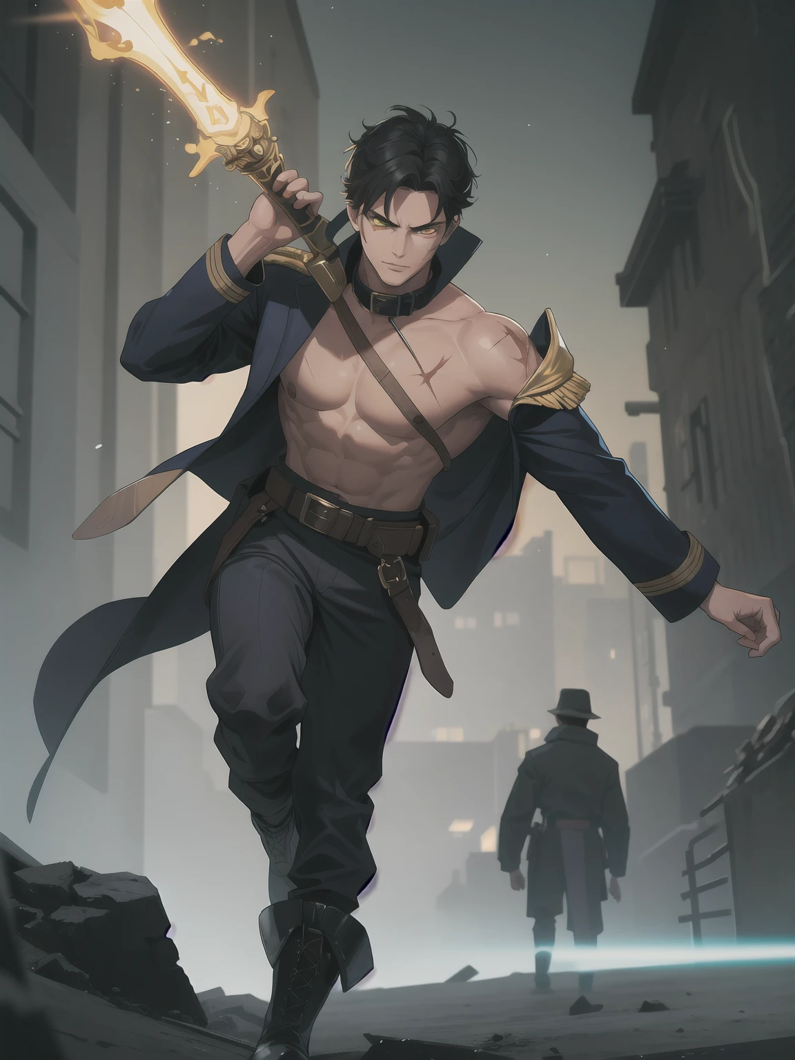 1 boy ,Libido boy,20yr old,Handsome,musculature,Raised sexy,k hd, tmasterpiece,8K,Only a loincloth was worn,Nudity all over,Bare topless,Short socks,massive bulge,A sexy pose,Trembling,full-body view