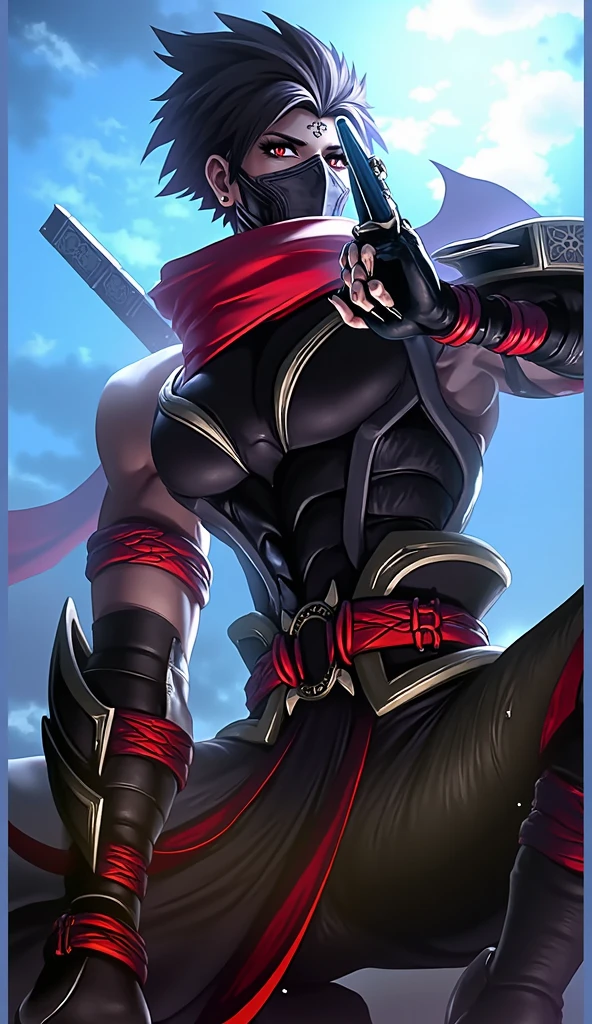 (masterpiece, best quality:1.1), thief (dq3), 1girl, solo, short hair, white hair, blue eyes, medium breasts, pink gloves, jewelry, pearl necklace, earrings, belt, sword, yellow breastplate, black bodysuit, bag, (coin, sword on hip:1.2), (dutch angle, dynamic pose, from side:1.3), (blue skies, nature:1.2) 