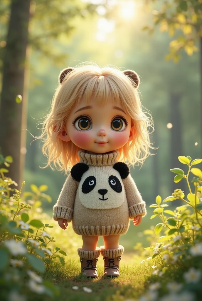cute about 1 year old is sitting on the floor leaning on her right arm slightly tilted to the right, left arm hanging in the air, the is wearing a yellow jumper over which comes a turquoise top and red trousers, the girl has curly blonde hair and a red bow adorns her hairstyle (masterpiece), (best quality), (ultra-detailed), (full body:1.2), Super cute, Baby, Pixar, Baby panda in pajamas, Big bright eyes, Fluffy, Smile, Delicate and fine, Fairy tales, Incredibly high detailed, Pixar style, Bright color palette, Natural light, Simple background with pure color, Octane render, Trending on Artstation, Gorgeous, Ultra wide angle, 8k, HD, Realistic