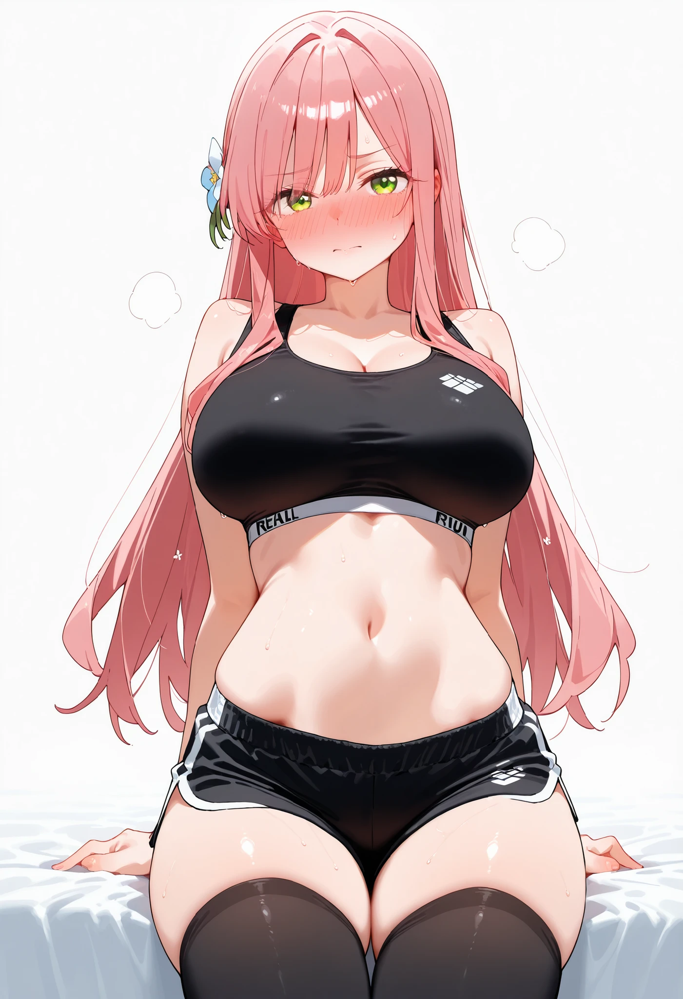 anime girl with big breastes and glasses posing for the camera, Oppai, seios grandes!!, com seios grandes, Seios cobertos e SFW, seios grandes!, menina anime sedutora, anime moe artstyle, Ahegao, Peitos enormes cobertos SFW, Oppai proportions,corpo coberto de leite,tank top