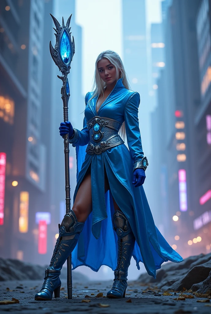 Create a captivating artwork featuring a blonde elf in a futuristic city, surrounded by hovering cars, while she wears a beautiful, flowing dress that embodies the elegance of elven attire. The scene is set in a bustling metropolis of the future, with gleaming skyscrapers reaching for the sky and an air of technological marvel filling the atmosphere.
The blonde elf stands gracefully amidst the vibrant cityscape, her dress crafted from ethereal and lightweight fabric that dances and billows in the gentle breeze. The dress exhibits intricate patterns and delicate embroidery, reflecting the elven craftsmanship and attention to detail.
Her timeless beauty and ethereal presence mesmerize all who behold her. With pointed ears and enchanting eyes, she embodies the enchantment of the elven race in a futuristic world.
The futuristic city comes alive with the hum of hovering vehicles, each one a marvel of advanced technology. The cars hover effortlessly above the ground, creating a sense of wonder and excitement in the scene. The city's lights cast a soft glow, adding to the magical ambiance and creating a beautiful contrast against the bright dress worn by the elf.
The elf's expression exudes a sense of wonder and curiosity as she gazes at the futuristic city around her. Her presence in this advanced world evokes a feeling of harmony between the mystical and the technological.
Overall, the artwork showcases a harmonious blend of futuristic technology and elven elegance. The blonde elf's poise, beauty, and the flowing dress convey a sense of timeless charm, making the artwork an enchanting and captivating portrayal of an elf in a futuristic city of wonders, smile, chromatic aberration, UHD, retina, masterpiece, ccurate, anatomically correct, textured skin, super detail, high details, high quality, award winning, best quality, highres, 1080P, HD, 4K, 8k, 16k