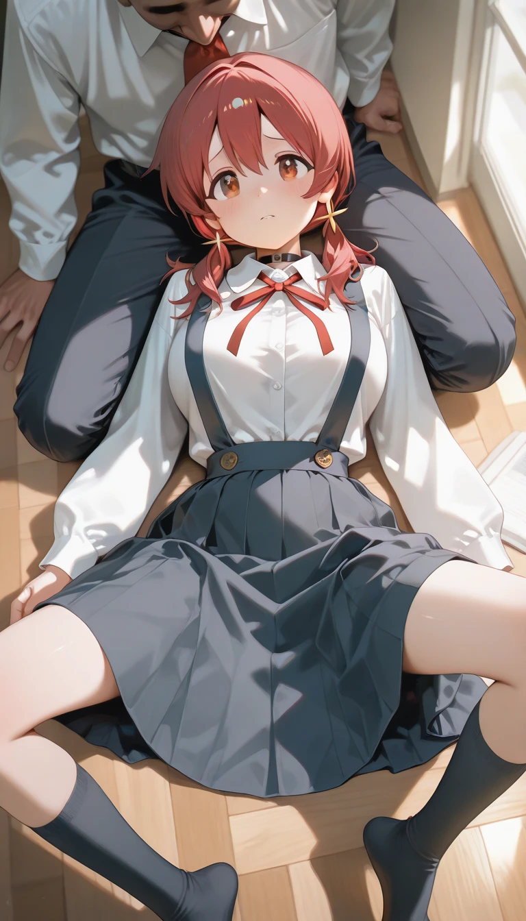 (Sitting on a toilet) (pooping) (perfect and huge ass) (naked) (perfect and huge breasts) (hairy vagina)