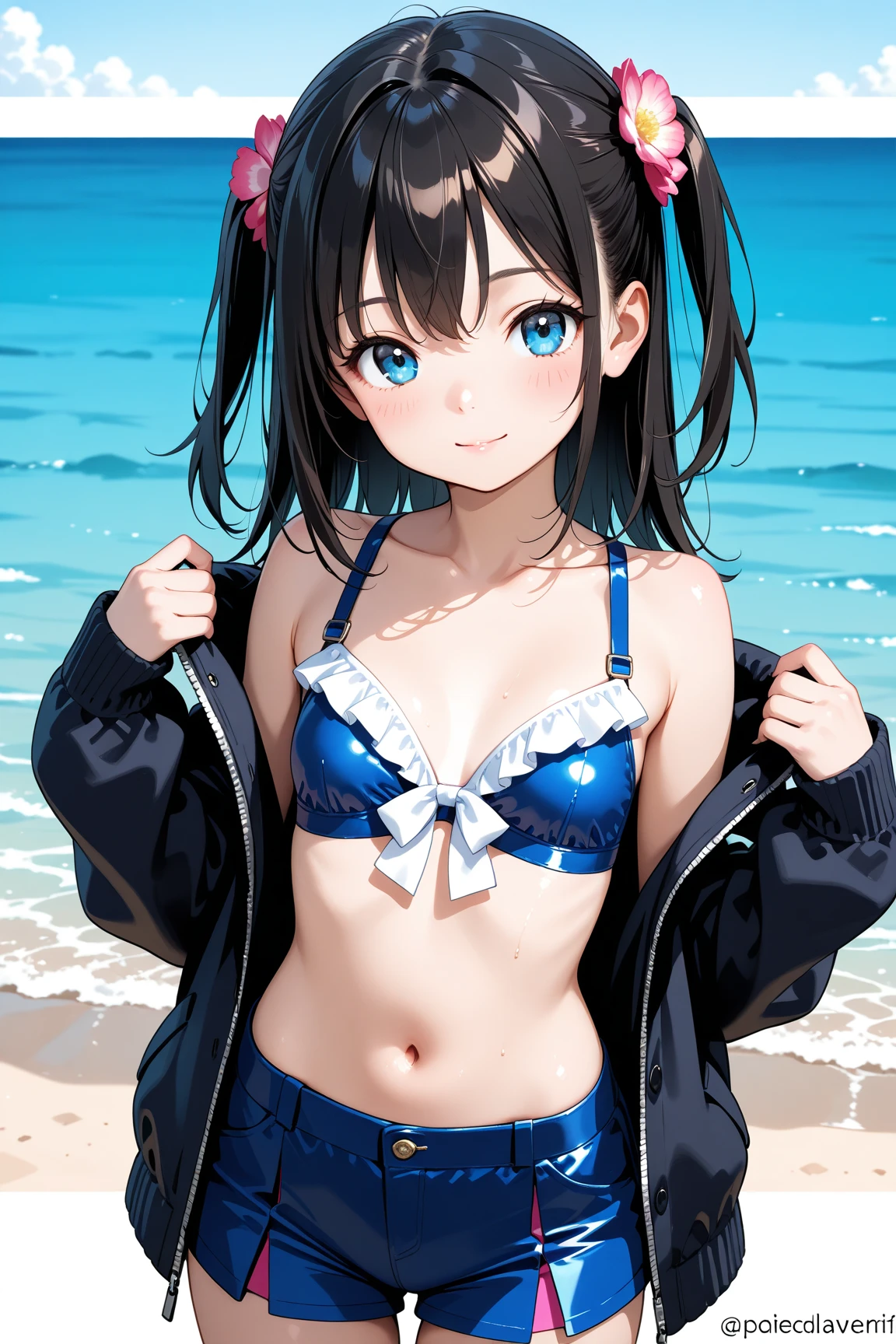 bikini、Primary school students、Girl、Girl、Primary school students、slender、Slender、Black Hair、
