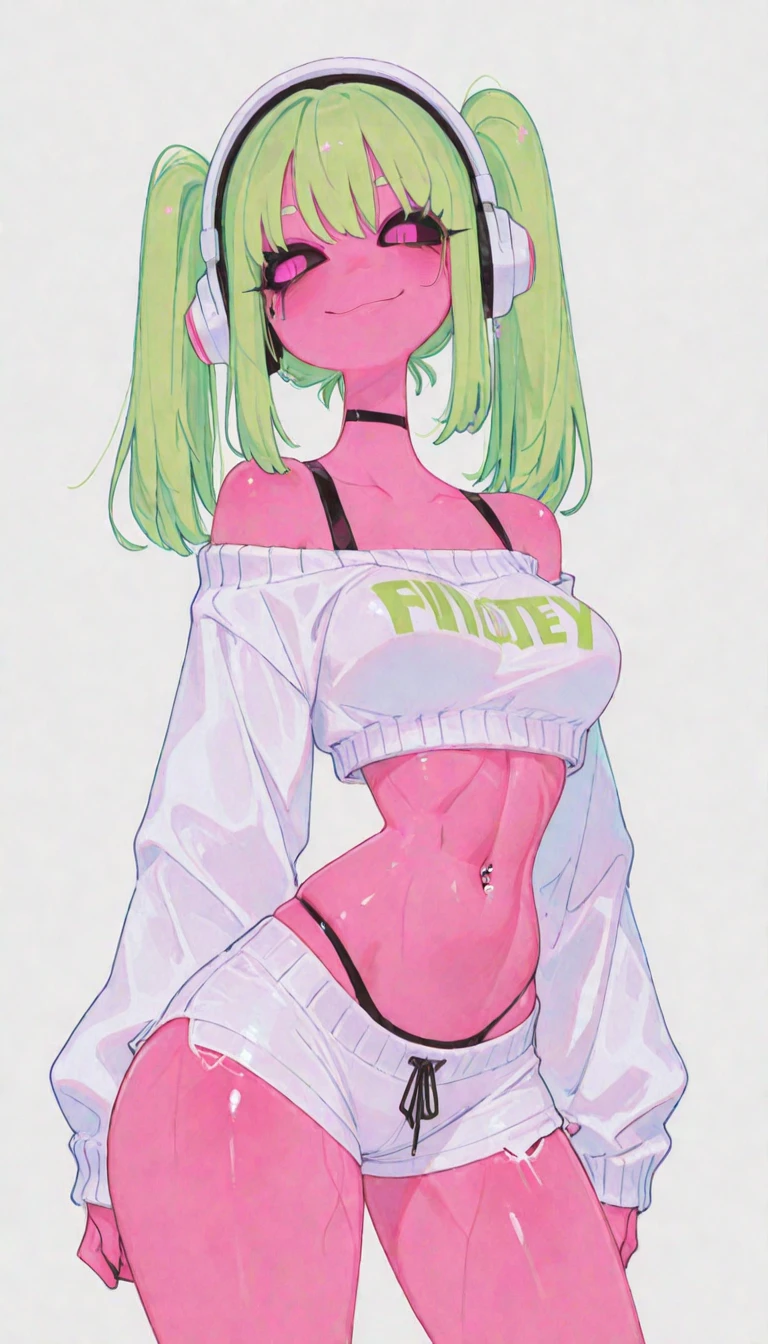 (Masterpiece), Best Quality, ultra-detailed, 1girl (zodiac_mallow, lovely small breasts, dark skin, green hair, long hair, twintails, headband, pink flower in hair, green eyes, half-closed eyes), a pained face, , open mouth, Saliva, screams, head tilt, nose blush, blush, facing viewer, looking at viewer, solo, black jacket, leather jacket,undress,dark skin, bare one
shoulder, white tank_top, covered nipples, cleavage, navel, denim short skirt, outdoors, street, wall, against the wall, hang on person, spread legs, hands up, hands forward, sex,hetero, sex, sex from front, pussy, penis, cumdrip from her pussy , top view