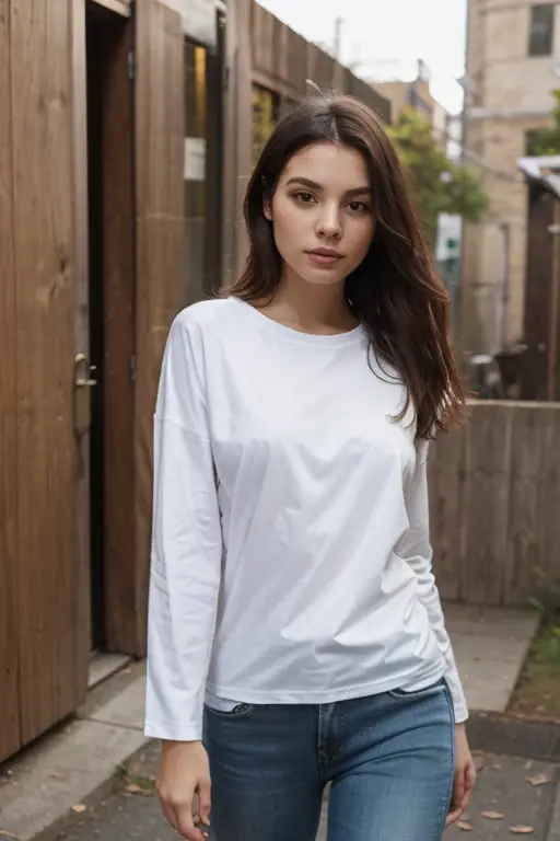 otra foto con blusa blanca