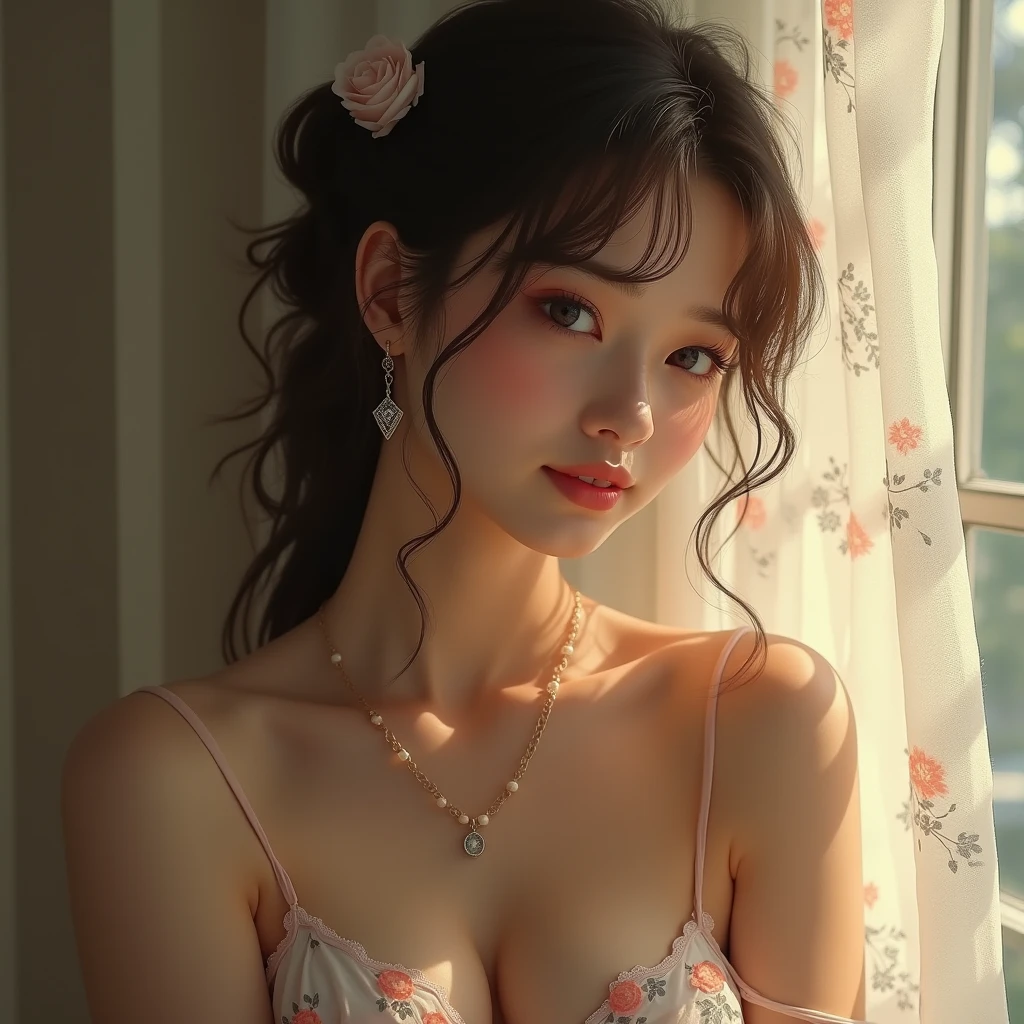 {{{{{3,318 trillion pixels high resolution, nsfw, Realistic scenery and lovely Japanese girl who is moaning madly in a Cylindrical crystal flower herbarium filled with female hormones oil and soaking her, thicken the lips look pretty, Boobs are fluffy and bouncy, Tits that get rounder bigger her deep tight cleavage}}}}}, {{{{{Erotic-romantic in which her budding sexual desire is amplified more and more with the emotional drift of youth, detail of The panting face of a neat and cheerful girl loved by everyone, Her romantic deep panting depicted in detail}}}}},{{{{{she is soaking inside the Cylindrical crystal flower herbarium filled with female hormones cause the innocent girl to flush her face remains a girl only her body changes rapidly Her tits swell and she leans forward unable to support her own tits as her cute T-shirt encircles and forms two beautiful I-cup mounds, It's too cute and innocent to see her go into her own world nipples out mouth open panting, she is in magical in a Cylindrical crystal flower herbarium filled with female hormones, All the sexiness that's amplified inside her makes her gasp, her beautiful slender underbust, slender curvy cute waistline, an lewd fetish for lips and necks and waistlines, her clearer nip line from underbust to hips, gloomy straight wig, thick vivid lips}}}}},{{Extremely detailed}}, {{{{{Heroine girl with a pure and innocent aura has an overly sensitive, sexually unused body}}}}}