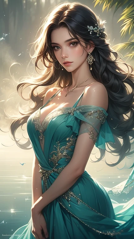 4K resolution,8K resolution,beautiful,Highest quality,Absolutely wonderful,Very detailed,Ultra-high resolution,masterpiece,(Realistic:1.5),(Realistic:1.5),Increased depth of field,Cinematic Light,
One elegant mature woman,
Long black hair,(精巧なディテールのbeautiful顔:1.5),Face with a gentle expression,Transparent white skin,Very sensitive skin,Great proportions,Glamorous Body,Anatomically correct body,
Elegant high leg swimsuit,ornate designs,Gorgeous and detailed pattern,Beautifully detailed pattern,Detailed cloth texture,Decorated with lavish jewellery,
Seaside landscape at dusk,Dark clouds and a gloomy sky,delay々A desolate sandy beach that continues,Deserted beach,Dark sea surface,
(Dramatic Angle:1.5),