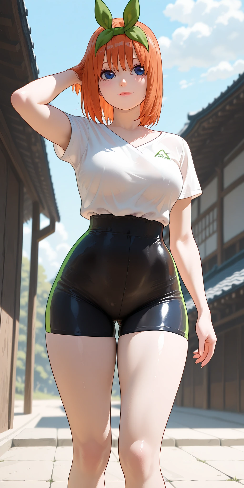 Photo of Anna of Arendelle wearing transparent gym outfit, Nice, show breasts, huge breasts, tall, sexy legs, bursting huge breasts, cameltoe, from below, legs slightly departed, legs slightly apart. Dia ensolarado, mostras seus peitos grandes, roupa aberta, decote, seios amostra, Costas, de costas, por trás, de trás