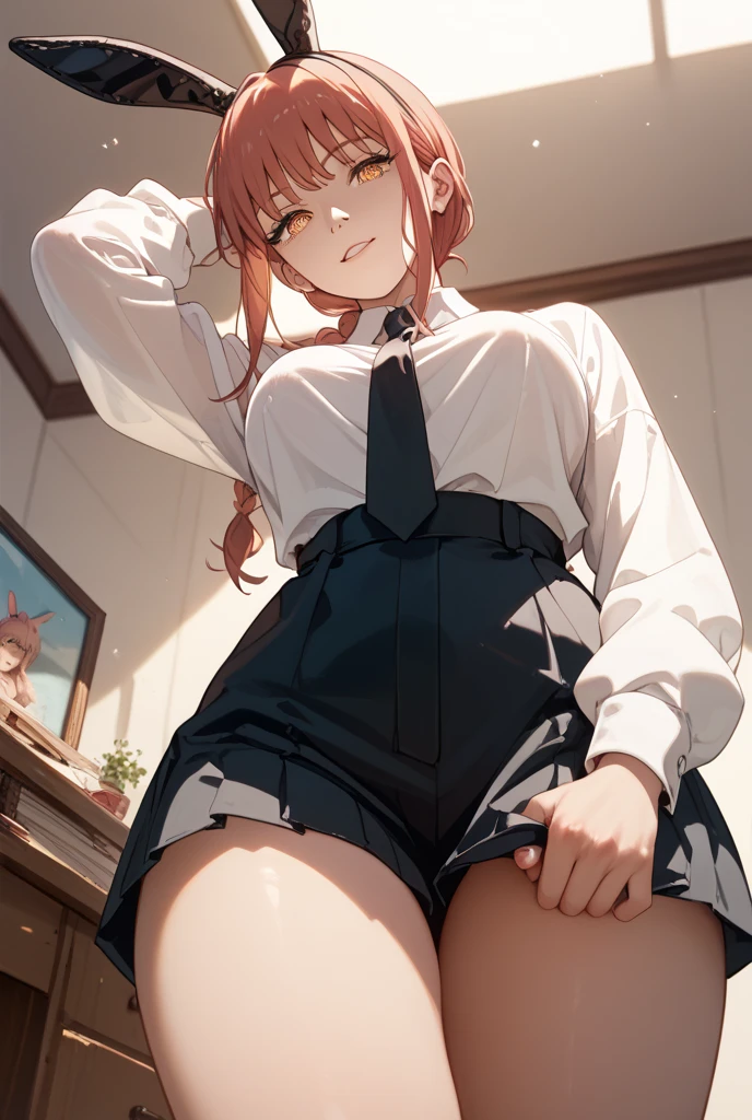 One Girl、Positive、Configuration from below、Full body portrait、Brown haired、Medium Haircut、blush、Absolute area、Knee socks、Knee-length、stockings、pantyhose、レースpantyhose、White underwear、No shoes、White pleated skirt、school uniform、Japanese high 、Summer clothes、Inside the house、Daytime、(Very big boobs)、((Full Body Lesbian))、masterpiece、(highest quality)、
Panties around the ankles