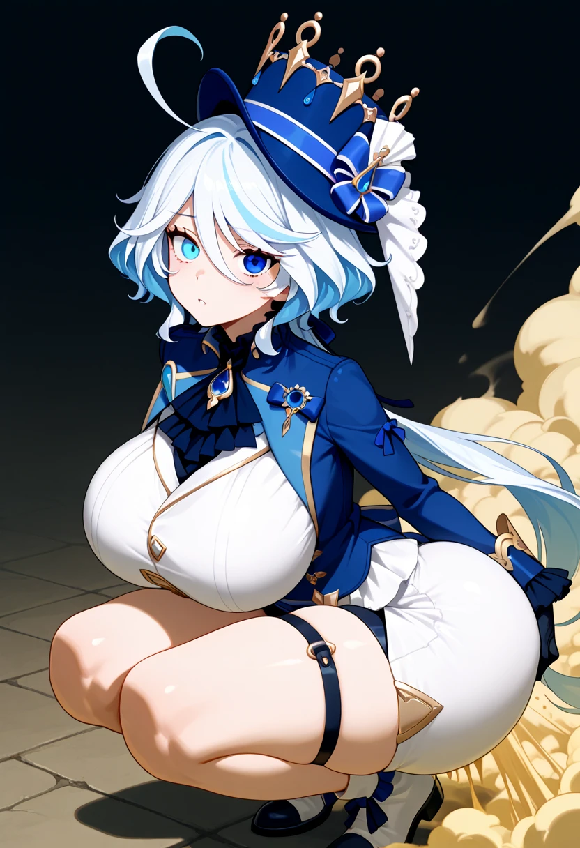 Light smile, whaite hair, 8K, Best quality, boobs,white long hair,black pantyhose,bunny girl clothes.ganyu.pregnant