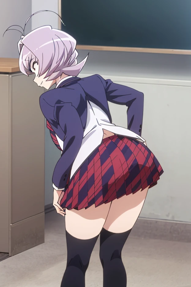 (Best shadow:1.1), Large breasts, Beautiful concept illustration, (Extremely fine and beautiful:1.1), (Perfect details:1.1), Masterpiece, Best quality, (Extremely detailed Cg Unity 8K wallpaper), attractive legs, barefoot, happy, (busty), (perky) (large ass) (bubble butt), AGGA_ST003, human_feet, (purple eyes:1.8), pink poison, messy hair, orange/pink hair, low cut butten up shirt, tight shorts that show off ass, in one piece, pyradef, feet, toes, full body, sexy legs, large thighs, juicy thighs, hair between eyes, on a pirate ship, (fuuko) jacket, open jacket,