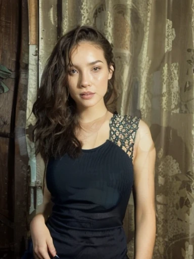 Cute beautiful and sexy European brunette with light green eyes, 22 years,
seductive look in the eyes, girl wears designer purple velvet dress, castle ruins, full body shot, walking, sardonic smile, purple velvet dress, sneakers, bare legs, Purple dress,
innocent face, face length 1.3 times the width of the face, almond eyes, square face shape, High cheekbones, Naturally wavy hair, Light green eyes, high resolution, masterpiece, Best Quality, intricate details, Very detailed, Sharp focus, detailed skin, realist skin texture, texture, detailed eyes, professional, 4k, charming smile, shot with cannon, depth of field, Kodak Color Vision, perfectly fitted body, extremely detailed, Photo_\( ultra\), Photorealist, realist, post processing, Maximum details, roughness, real life, ultrarealist, Photorealism, Photography, 8k hd, Photography