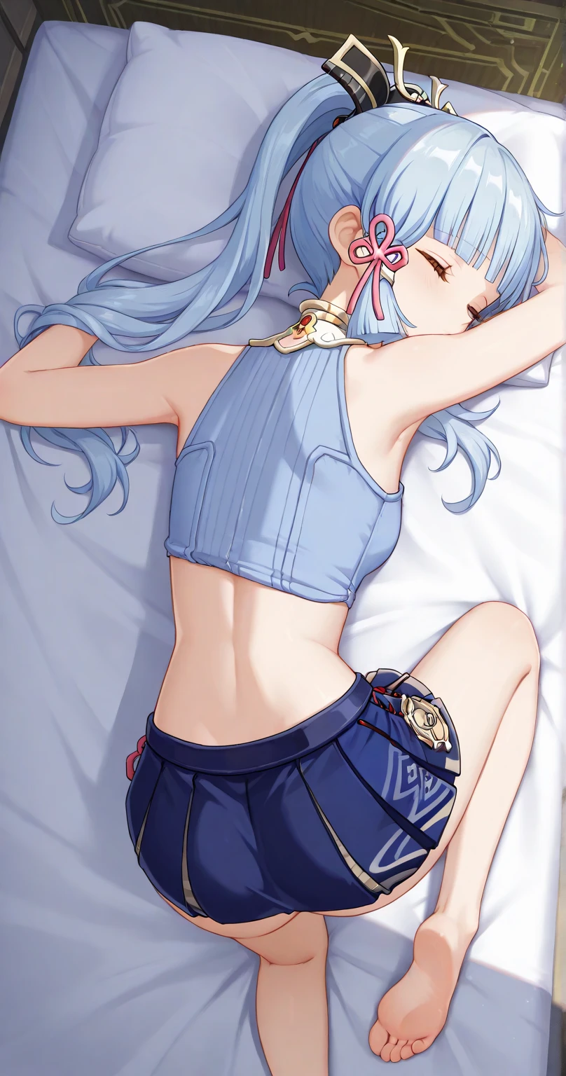 score_9, score_8_up, score_7_up,source_anime, high res image,masterpiece,best quality,girl,cute face,clear skin,raiden_shogun_genshin,panties,armpit,