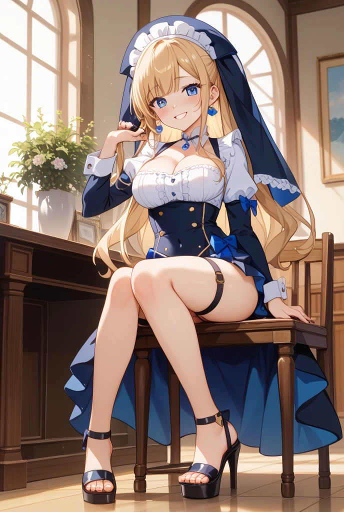 garter belt、40 years old、Beauty、sit、Raise one leg、panty visible