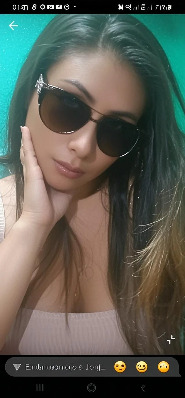 Showing her medium breasts all sweaty, naked and horny