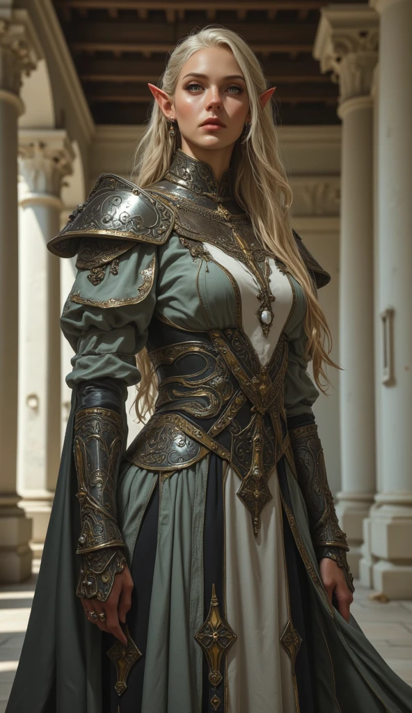 Beautiful woman in insanely intricate Viking raider Outfit
