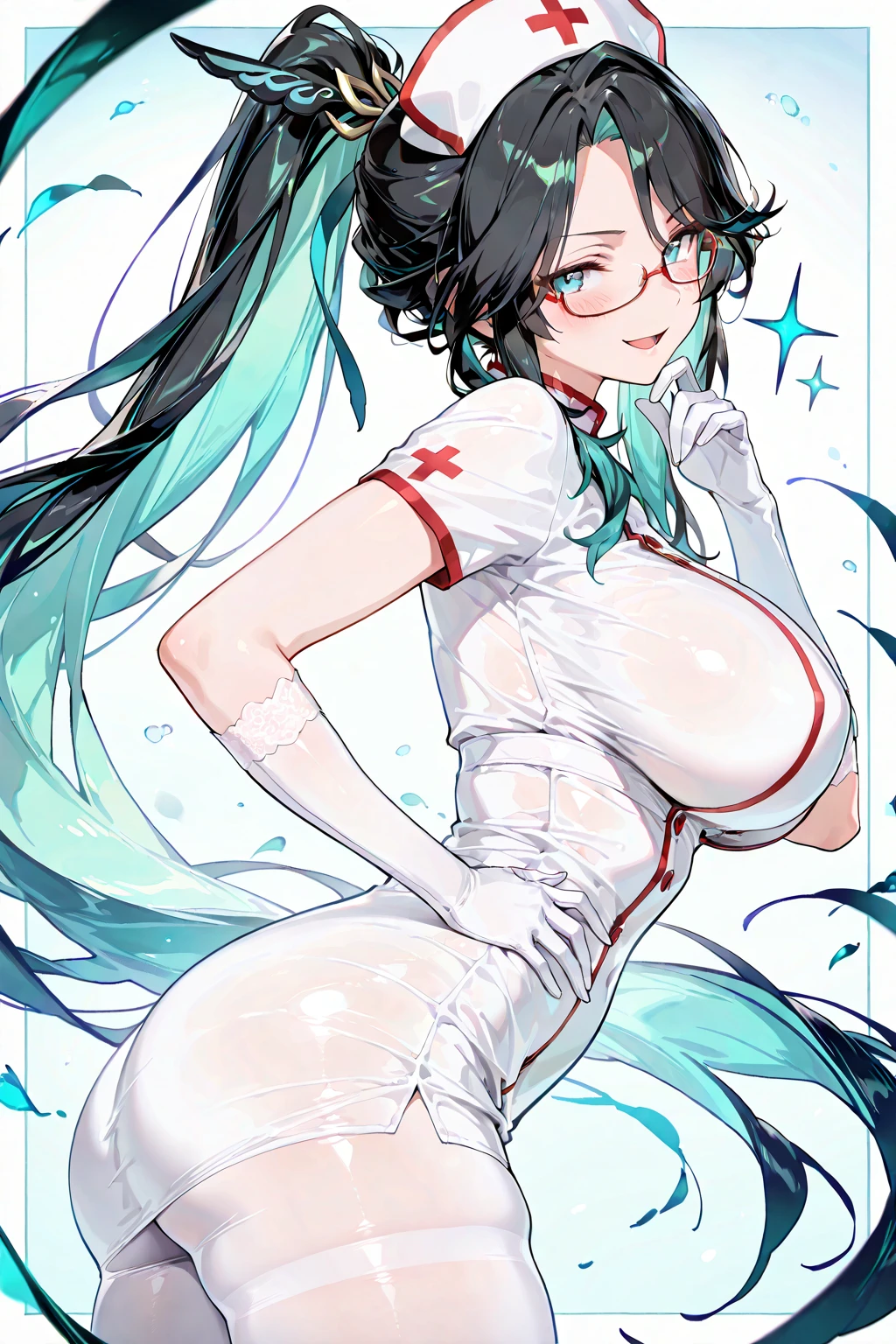 Highest quality、masterpiece、beautiful、detailed、Year: 12、Black hair twin-tailed female elementary school student、Height: 140cm、beach、Pouring sunlight、Dynamic pose、Spraying water with a water gun、Angle from below、smile、Slim figure、Soaking wet、erectile nipples、open vagina、pussy、hyperRealistic