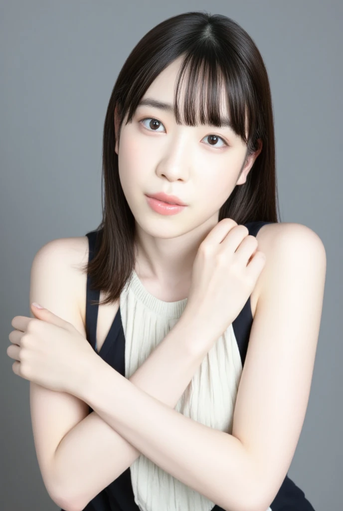 masterpiece、 highest quality, High resolution, Beautiful Japanese、Beautiful Hair,Beautiful breasts、Beautiful Eyes、Age is 25、Off-the-shoulder knit、mini skirt、Adult Beauty、Realistic portraits、Beauty Painting、Beautiful details,Model shoot、Amamiya Sky、声優のAmamiya Sky、Realistic, Detailed Images, 8k wallpaper,Beautiful details,