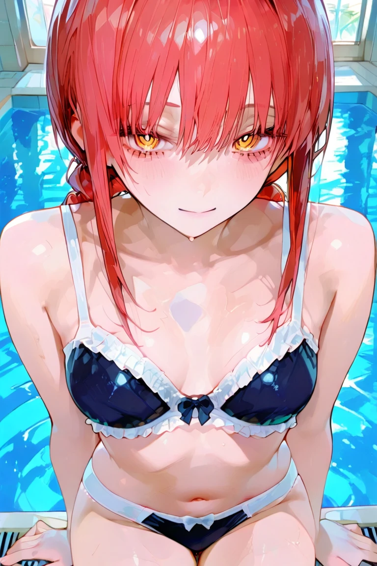 anime girl in a bikini in a pool with water, detailed digital anime art, ilya kuvshinov. 4 k, artwork in the style of guweiz, anime style 4 k, 4k anime wallpaper, anime art wallpaper 4 k, anime art wallpaper 4k, anime art wallpaper 8 k, digital anime art, wallpaper anime blue water