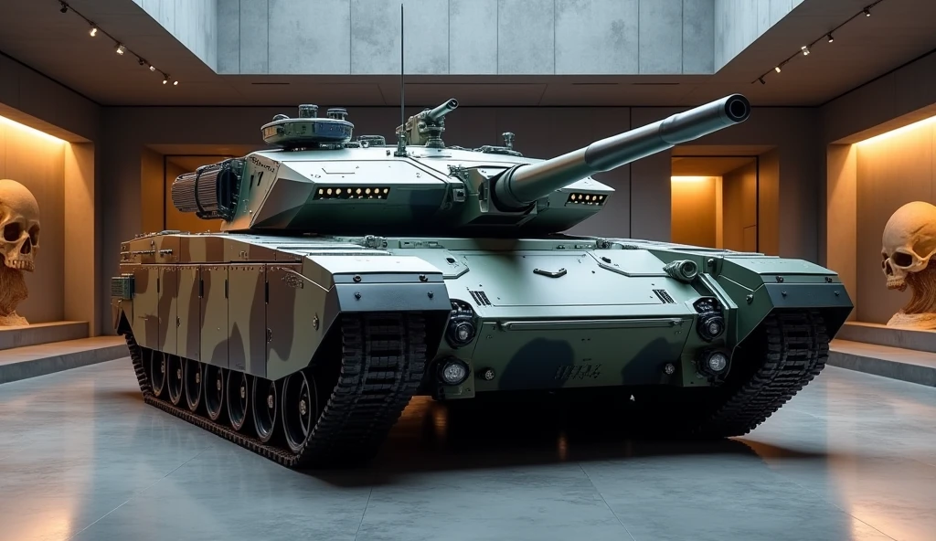 leopard2, military, ground vehicle, military vehicle, tank, caterpillar tracks, vehicle focus, aesthetic, science fiction, sci-fi scenario,natural light, highly detailed, (highly detailed background), detailed textures, wide angle, 8k, HDR, professional photoshoot, high quality photo, realistic photo, realistic shadows, detailed shadows, realistic proportions,film grain, raw photo, (raytracing), <lora:AUDIR84S_LORA:0.7>, slate atmosphere, cinematic, dimmed colors, dark shot, muted colors, film grainy, lut, spooky, <lora:Leopard2:0.7>