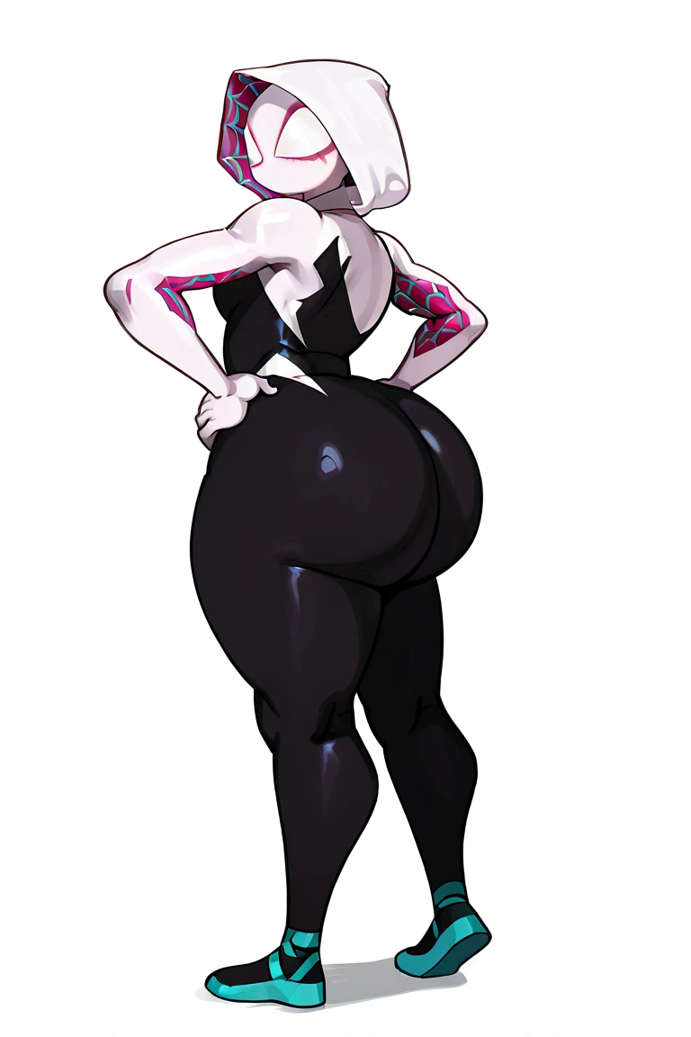 Purple Woman, in underwear.