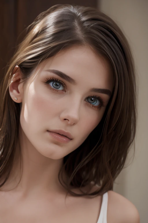 A girl in a , beautiful detailed eyes, beautiful detailed lips, extremely detailed face and skin, long eyelashes, body, no panties, no bra, virgin, ethereal, glowing skin, portrait, highly detailed, intricate, photorealistic, 8k, masterpiece,award winning
