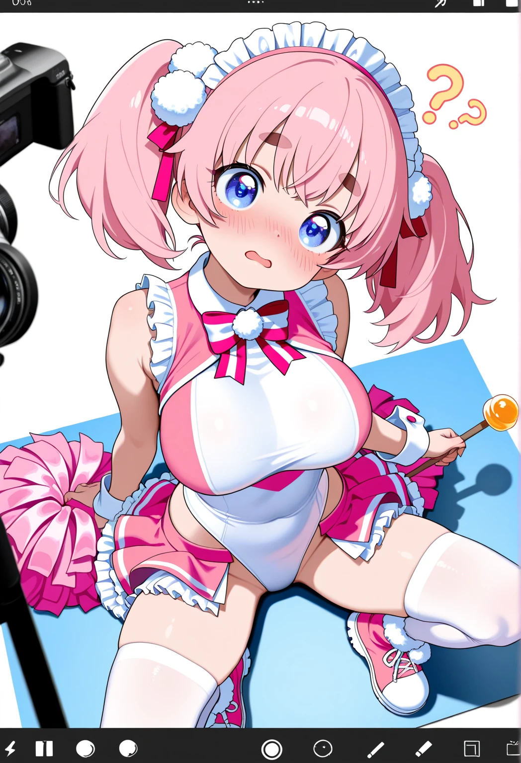nejikawaraimu
pink hair, short twintails, hair bobbles, star hair ornament, asymmetrical bangs, short hair, pink-framed eyewear, purple eyes, nsfw, nude, naked, 1girl, large breasts, nipple. empty eyes, crying 、whole body, amusement park、