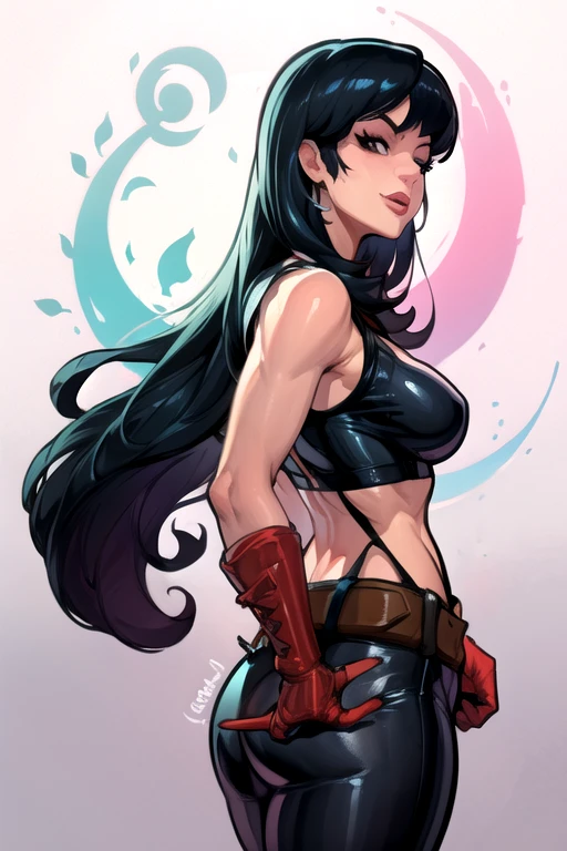 cartoon of a woman with tattoos on her body and a tattoo on her chest, by Eddie Mendoza, pinup art, tattooed pinup, cartoon style illustration, hd artwork, cartoon art style, inked, in style of digital illustration, cartoon artstyle, comic pinup style, inked digital, girl pinup, cute artwork, amazing wallpaper, inked and colored, cartoon digital painting