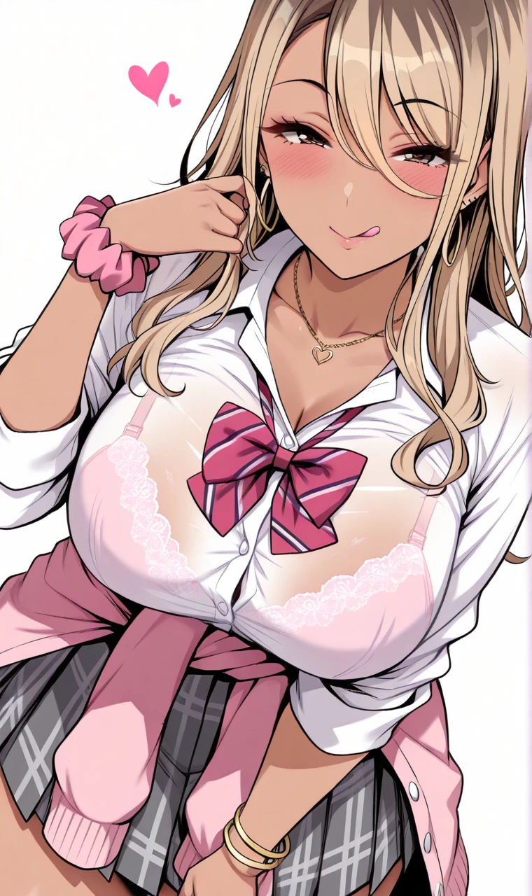 junkoenoshima,<lora:junkoenoshima-lora-nochekaiser:1>,junko enoshima,bear hair ornament,blue eyes,long hair,pink hair,twintails,evil smile,(grin:0.6),open mouth,bow,bra,choker,cleavage,fingernails,lace trim,lace-trimmed bra,long fingernails,loose necktie,nail polish,necktie,plaid,plaid skirt,pleated skirt,skirt,underwear,indoors,classroom,looking at viewer,(masterpiece:1.2),best quality,high resolution,unity 8k wallpaper,(illustration:0.8),(beautiful detailed eyes:1.6),extremely detailed face,perfect lighting,extremely detailed CG,(perfect hands, perfect anatomy),(covered nipples:0.7),black lace panties,from below,cowboy shot,