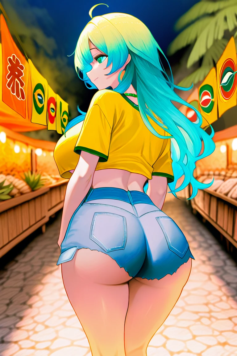 loli, without panties, on the street in the crowd, pubic tattoo, barefoot, with cum
