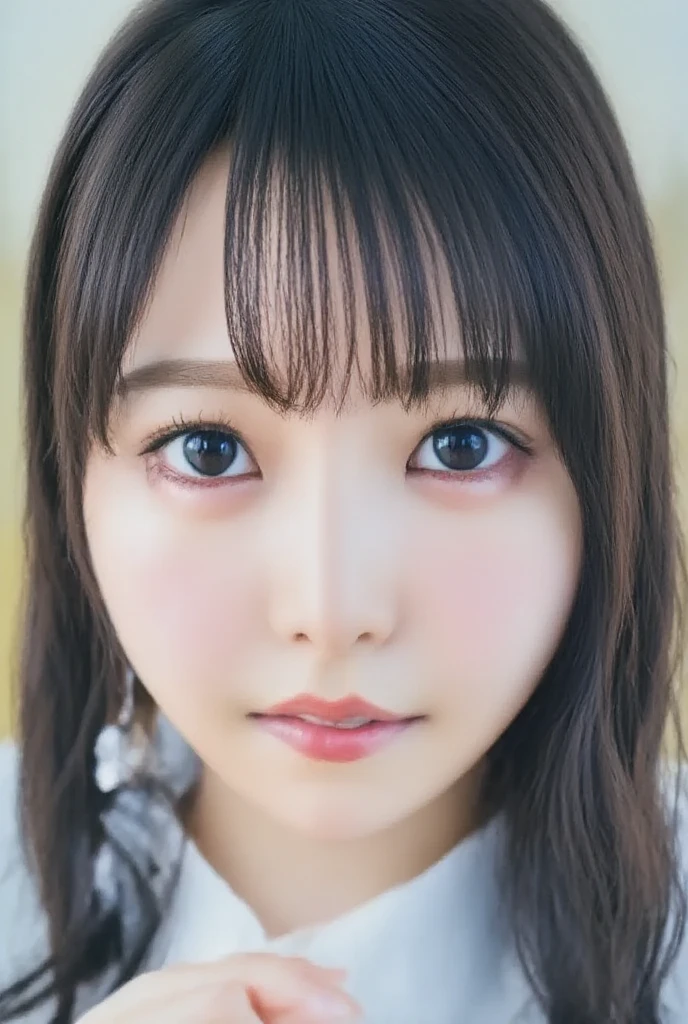 NSFW, masterpiece, best quality, 8K, disorganized person, (Upper body:1.4), (complete naked), skinny, big tits, (soft breasts), beautiful girl, pretty face, looking at the viewer, smile, super realistic, high resolution, picture, sharp focus, HDR, face light, dynamic lighting, movie lighting, professional shadow, simple background, best details, very detailed, Super detailed, fine details, real skin, delicate features, detailed face and eyes, sharp pupils,