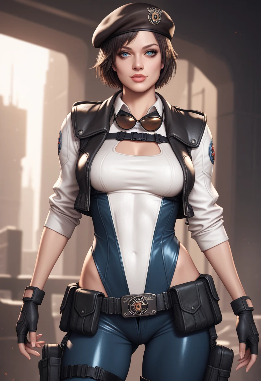 Arafia posa con pantimedias ajustadas y sombrero., pinup de trazador de overwatch, La glamorosa Jill Valentine, Tracer in a tight dress., amoranto, faye valentine, silent due to solid metal gear, pose sexy, elizabeth de bioshock infinito, silent due to solid metal gear v, faye valentine from cowboy bebop