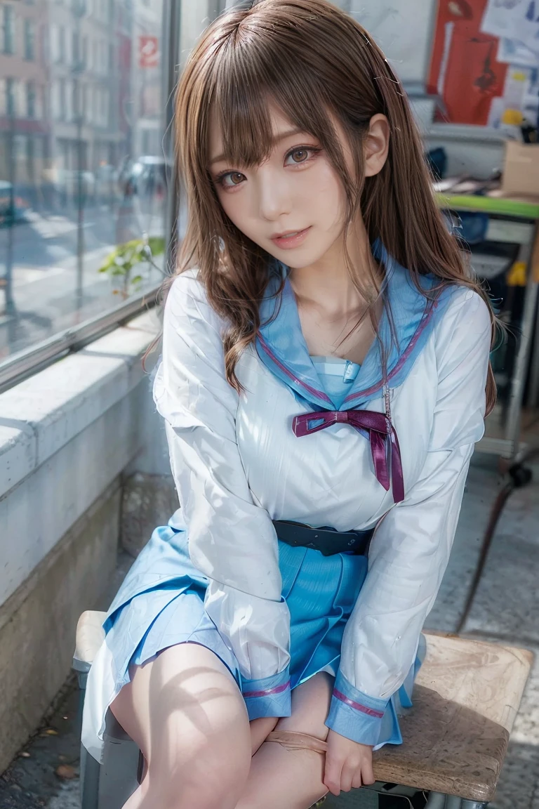 girl, Sweat, vapor, Medium Chest, shy, Beautiful Hands, A light smile, Looking at the audience, Randomly change the color of the outfit