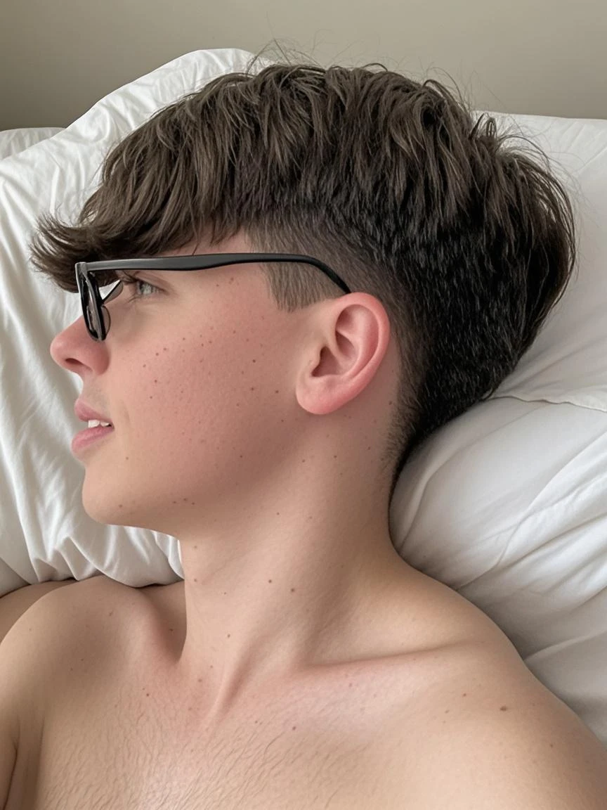 (weak nerdy boy, late teens, needy and pent up)