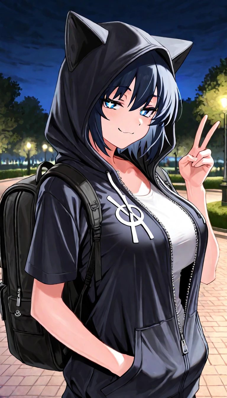 matsura kanan, blue hair, purple eyes, high ponytail, outdoors, rooftop, cityscape, building, railing, night, night sky, scenery, moon, city lights, blush, lipstick,
masterpiece,high quality,4k, sweater ,open mouth, long sleve, belly,crop
top,outdoor,jeans,street,road,smile, holding a gun,handgun, evil expression, exposed belly, exposed
navel, exposed midriff, exposed lower belly, unbuttoned jeans , low rise black jeans, Low rise jeans, Low
rise jeans with open fly