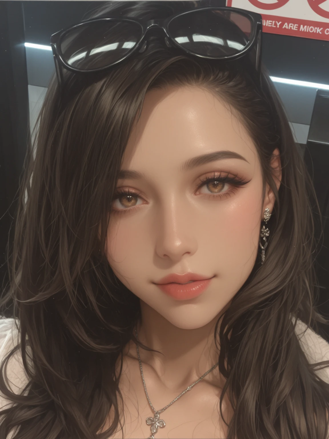 black fur, cold girl, sexy, foxy eyes and butterfly haircut