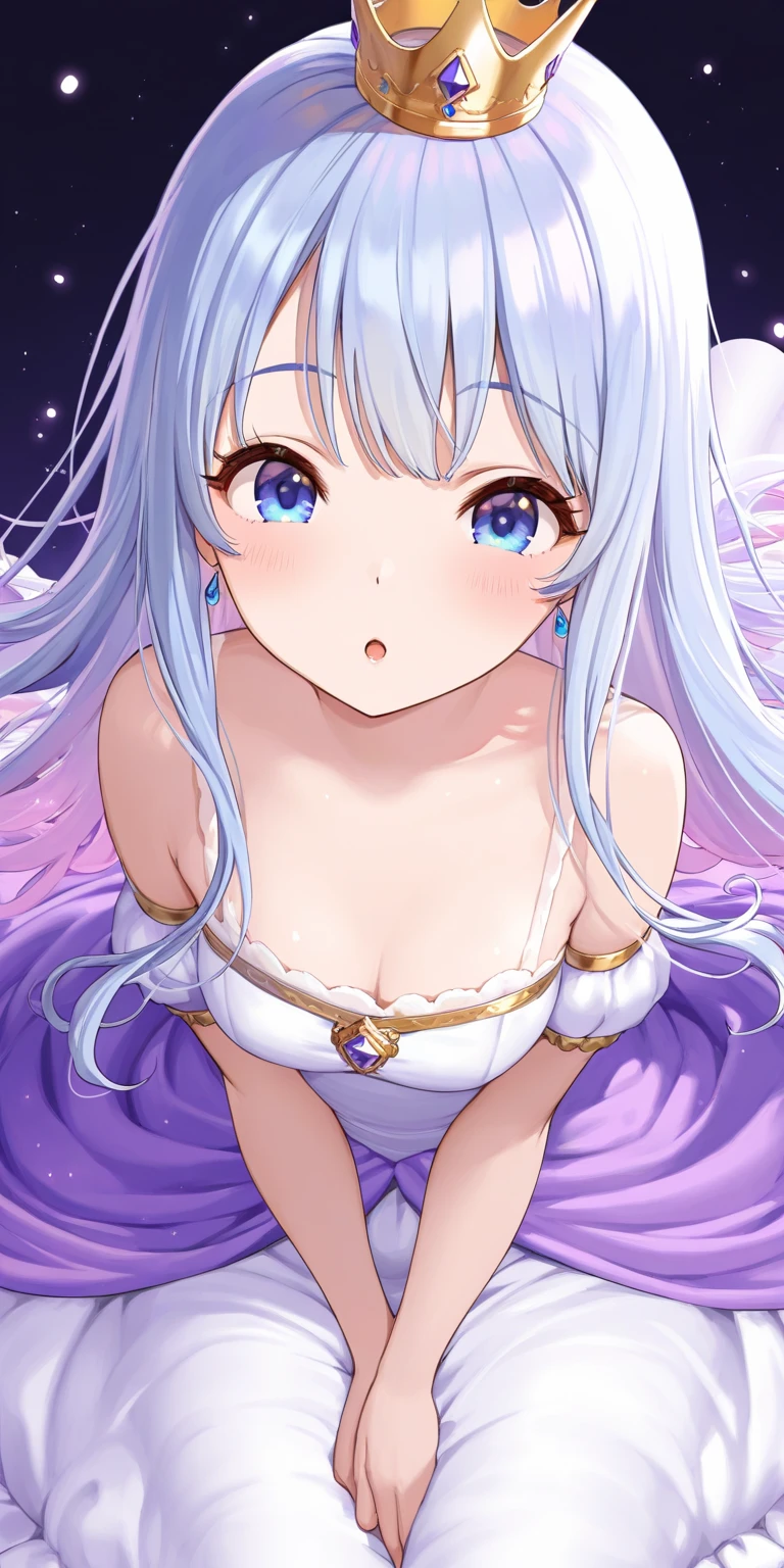 Illustration, 1girl, illyasviel von einzbern, unicorn (azur lane), {{{fusion}}}, {{{agglutination}}}, combination, (((mature female))), (((purpler hair))), (((purpler eyes))), (((halter dress))), (((standing))), (((hands on hips))), (((big breasts))), (((narrow shoulders))), (((narrow waist))), (((smile))), long hair, huge ass, hotel room, masterpiece, best qualityst, ((masterpiece)), ((best qualityst)), ((ultra detrailed)), upper body, {{{agglutination}}}, pose With hands on hips, (((look at the person's face))), (((face-to-face look))),