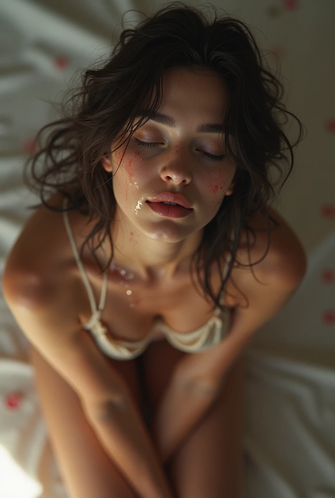 Dua lipa with no dress fully naked and her panties in her mouth on bed