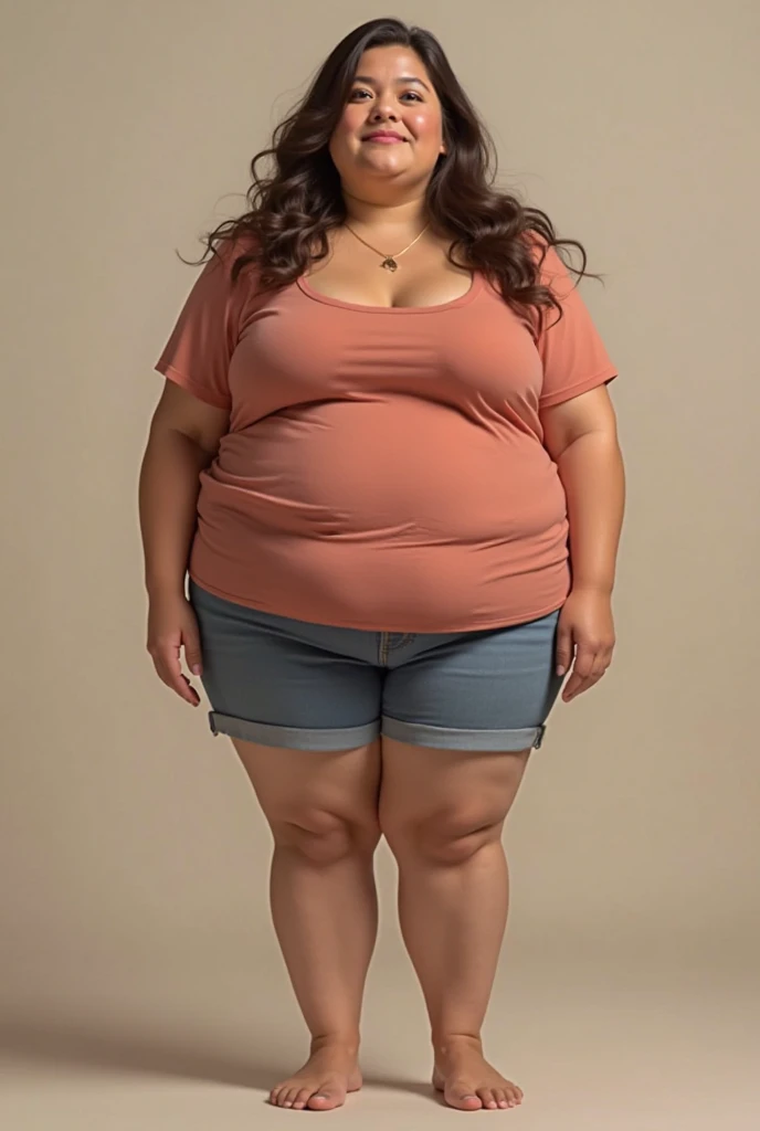 ，illustration of a woman in clothing store, short buttoned blouse with tight red jeans, love handles, belly skinny:1.3, skin indentation, deep skin, best quality, extremely high resolution, sharp focus, dynamic, inside a clothing store (creativity:1.3), chubby belly bulge, Norman Rockwell style