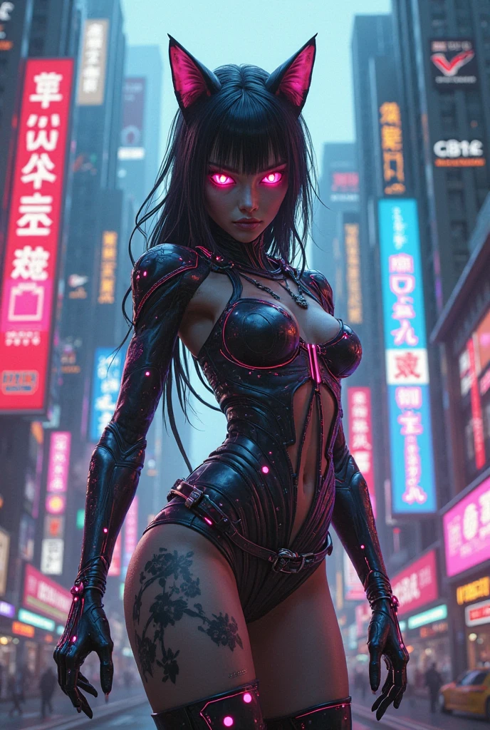 (a cute inuit native american mix girl 18yo)(cool cyberpunk laser visor)(bobcut black shiny hair) (shinto priest costume bikini) (flying all over the city) (long mechanical arms sprouting from her back) (grappling buildings) (high tech glowing gauntlets) (lace thigh highs) (superhero movie capture shot) (64k uhd super detailed dramatic) (wide camera 24mm canon eos r850) (from below)