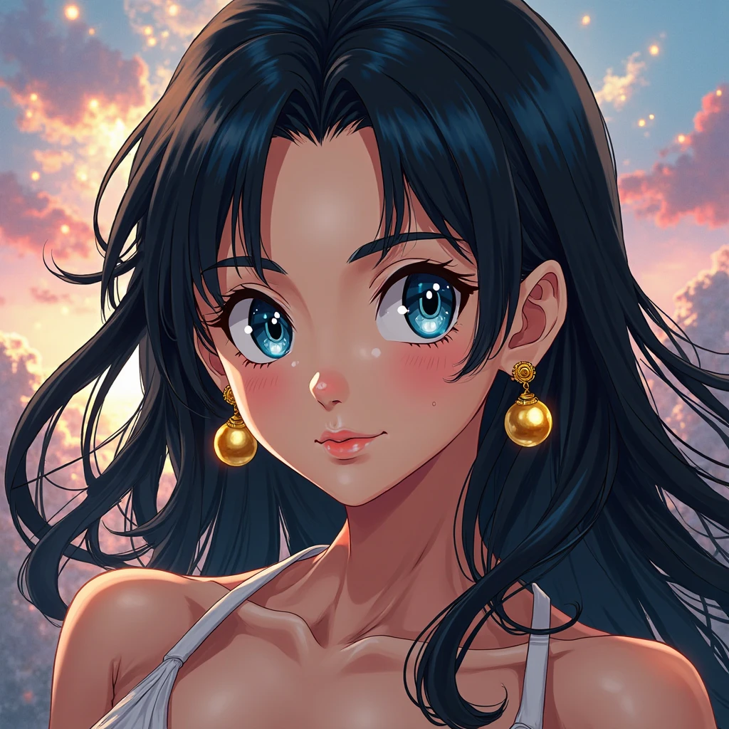 An art with something about rebirth and ray of light in an anime character