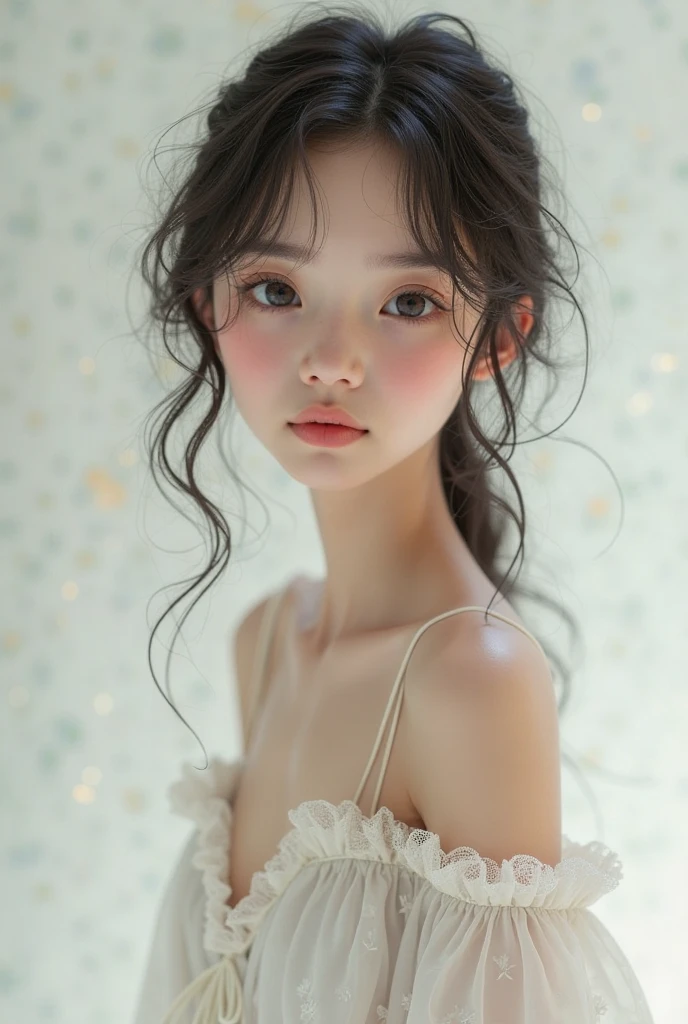 (((best quality, masterpiece, ultra-detailed, high quality photography, Canon EOS R3, photorealistic, fashion photography, sweet, fashion pose, Bored))),((nail polish, eyeliner, eyelashes, lipstick, makeup)),official art,beauty and aesthetic,bust,solo,1girl,(((8-years-old girl))),black dress,white hair,Delicate Hands,hat,abstract dark gray background,model in haute couture monochrome whole (issey sanyake) style,designed by rinko kawauchi,masterpiece portrait in zen style,editorial,<lora:add_detail 3:1>,<lora:pcm_sd15_normalcfg_16step:1>,<lora:age_slider-LECO-v1:-4>,