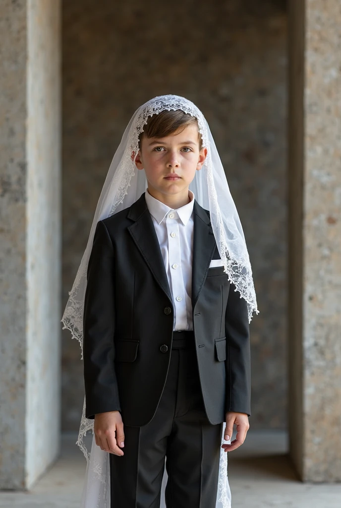 First communion boy if he veils