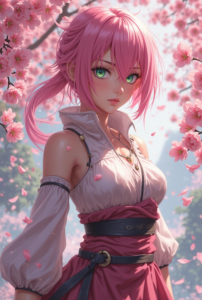 Sakura haruno a charecter of Naruto animation she wore bra and saree ..